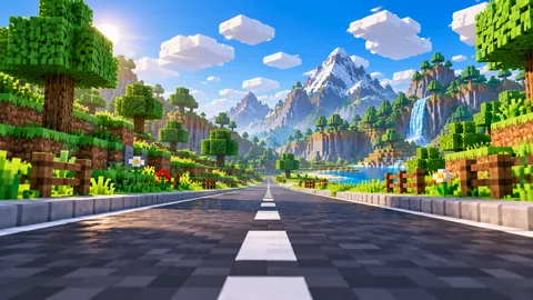 Blocky world scene, coming soon