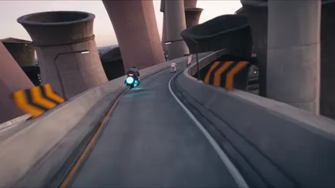Original overpass scene for the Crazy Frog AI chase