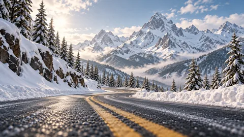 Snowy mountain scene, coming soon